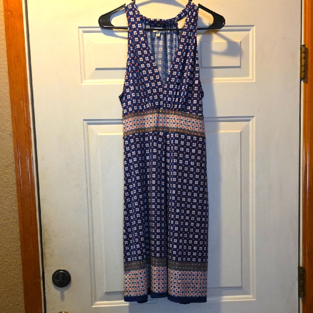 Max Studio Blue Halter Sundress